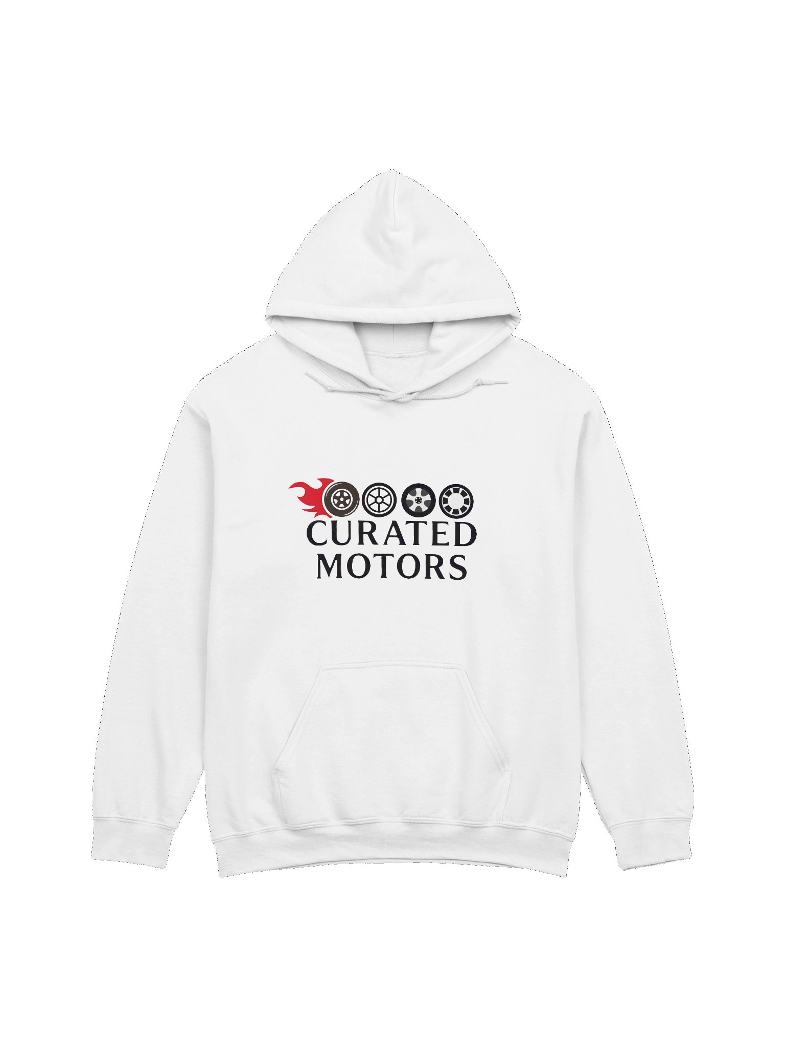 CM Curated Motors Fire Wheel Hoodie product image (1)