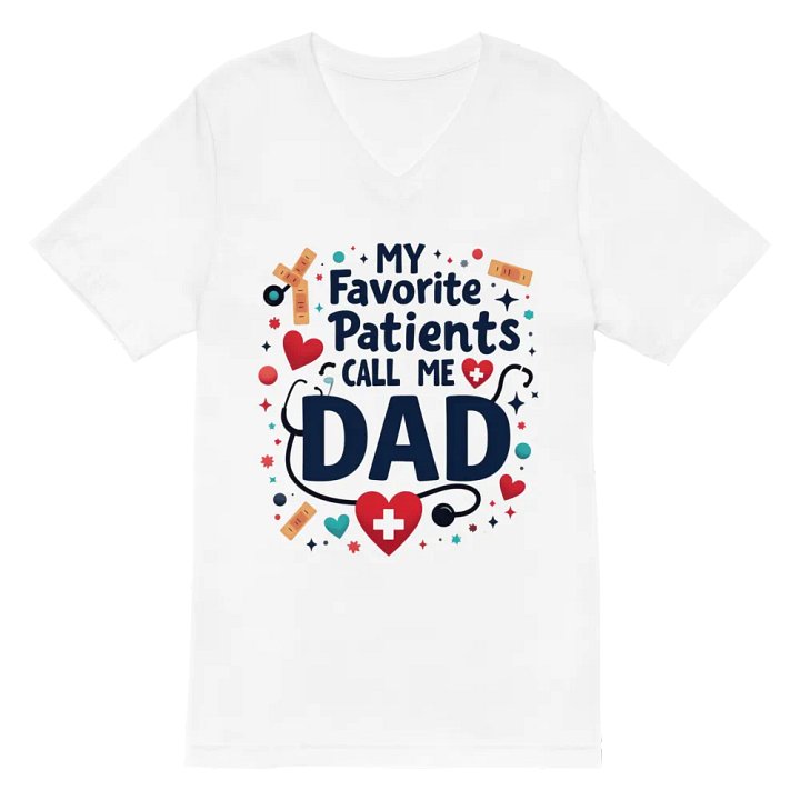 Dad's Favorite Patients V-Neck Tee product image (2)