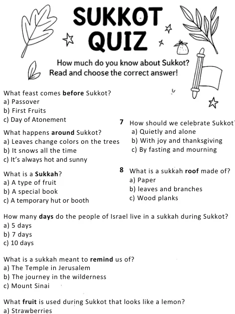 Sukkot Activity Bundle (Printable) product image (3)