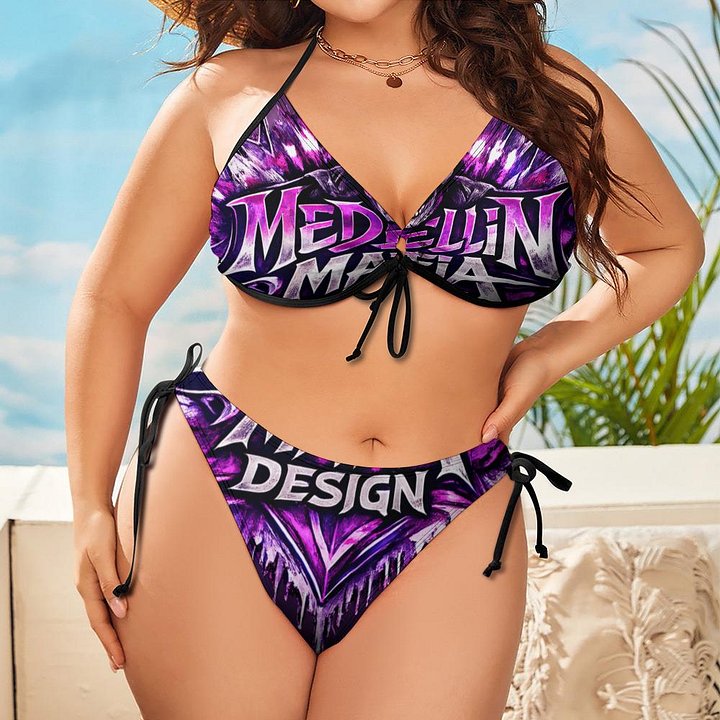 Purple Graffiti Plus Size Bikini Set product image (1)