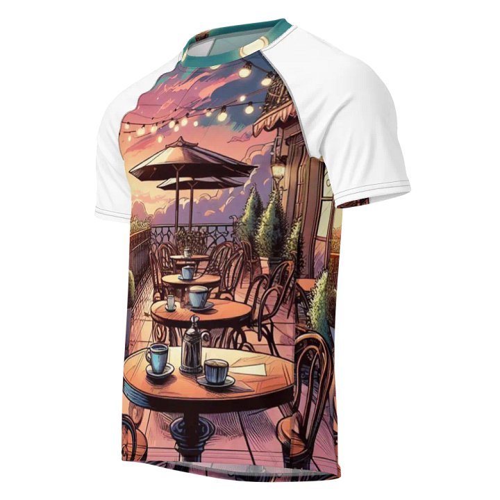Sunset Patio All-Over Print Men's Rash Guard | AI Design product image (1)