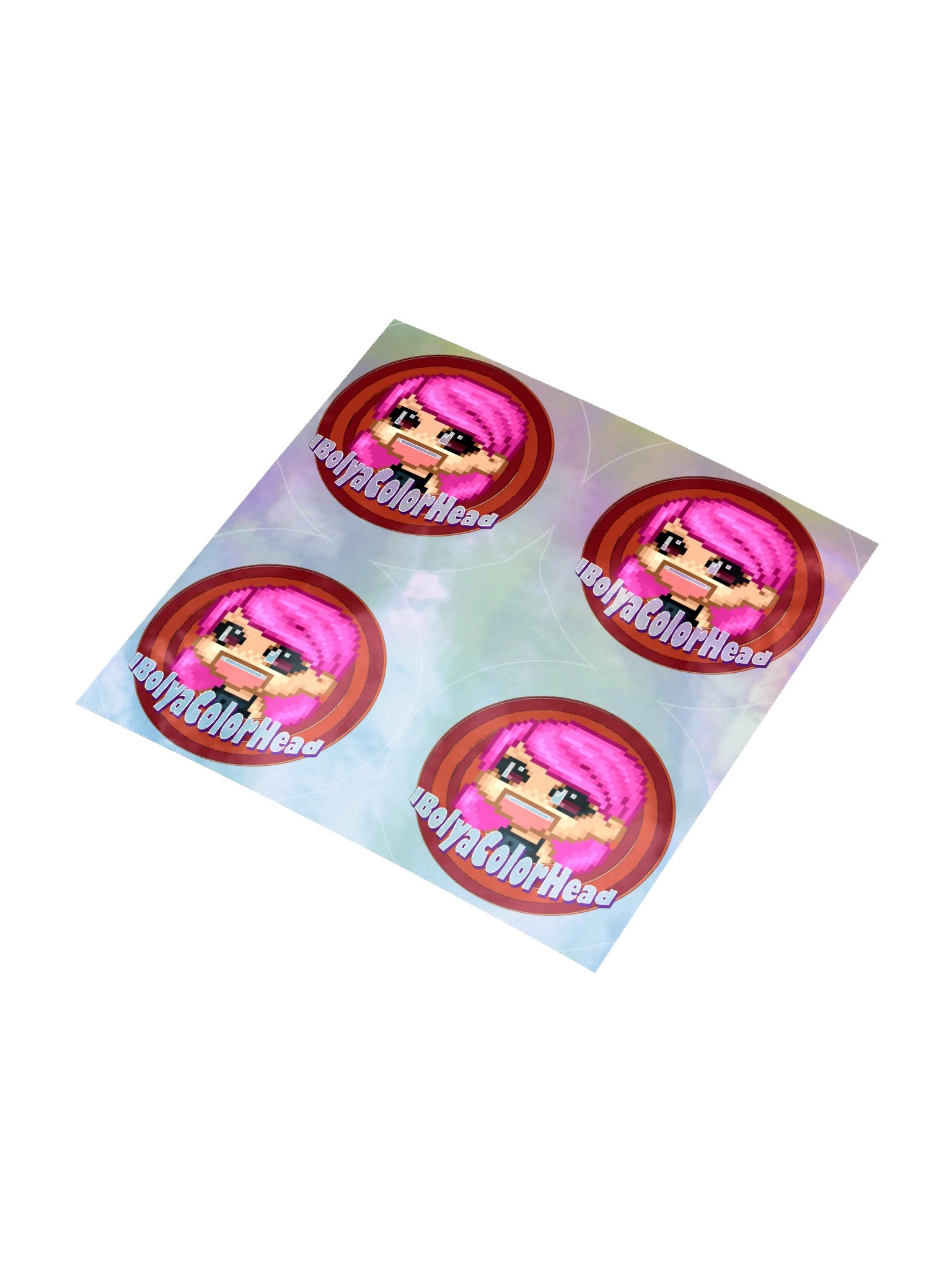 IbolyaColorHead Logo Holographic Stickers product image (3)