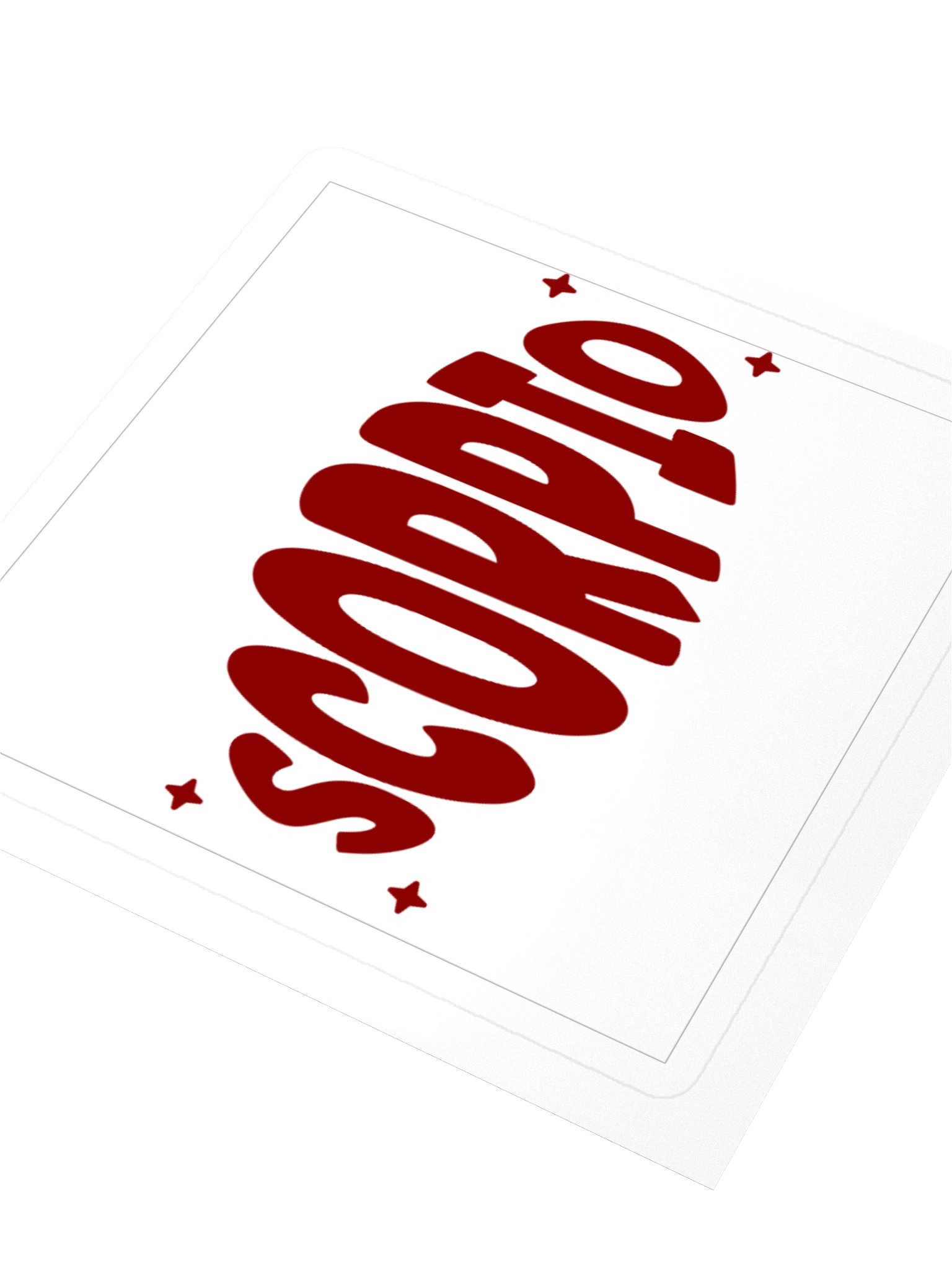 Scorpio Zodiac Sticker — Deep Burgundy Bubble Text Design product image (3)