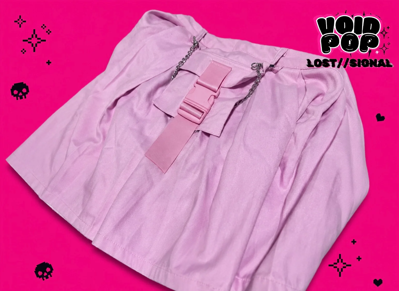 Pleated Light Pink Mini Skirt product image (2)