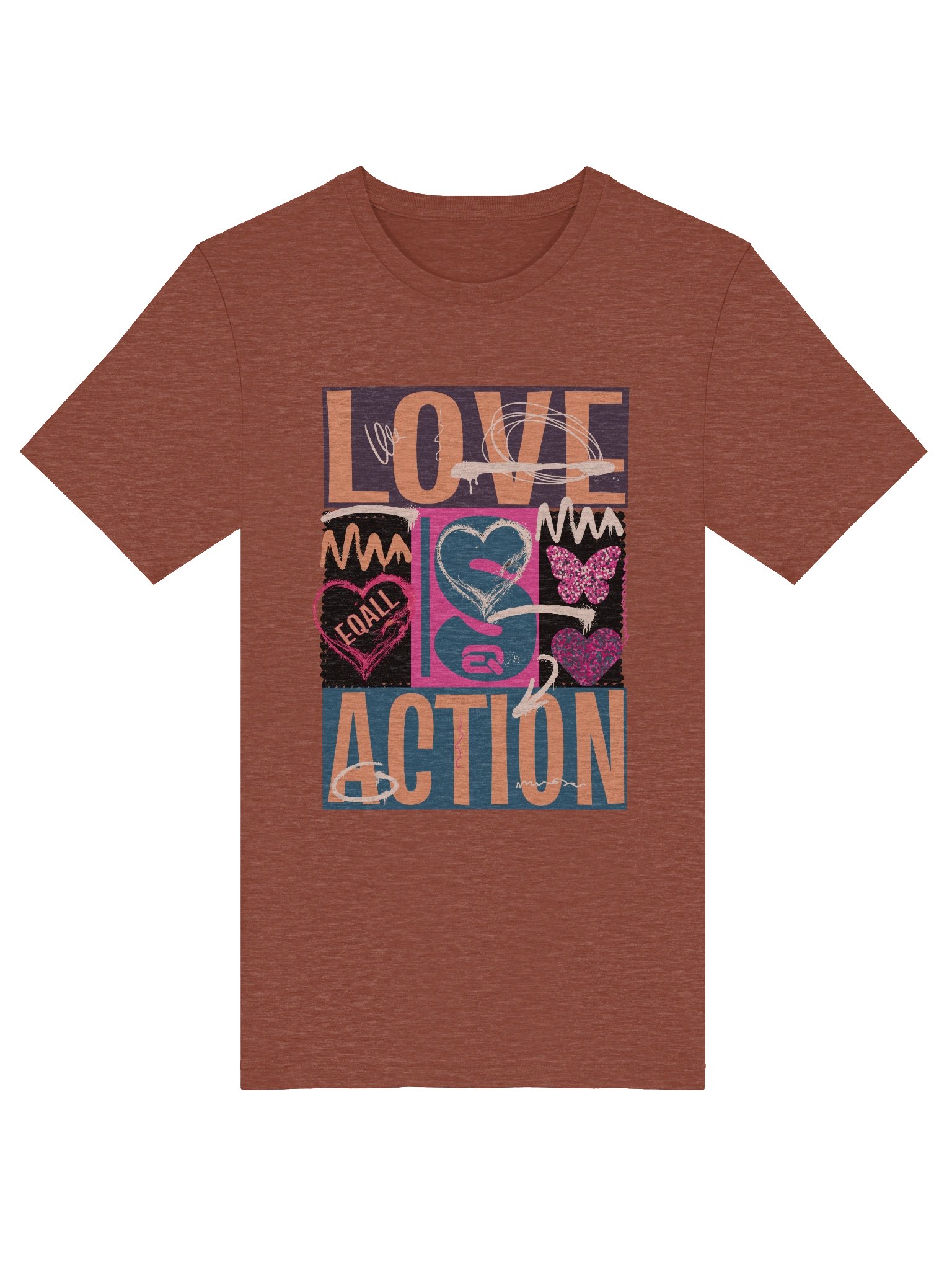 Love is Action! Bella + Canvas Unisex T-shirt_ EQALL® Originals_Pop Candy product image (5)