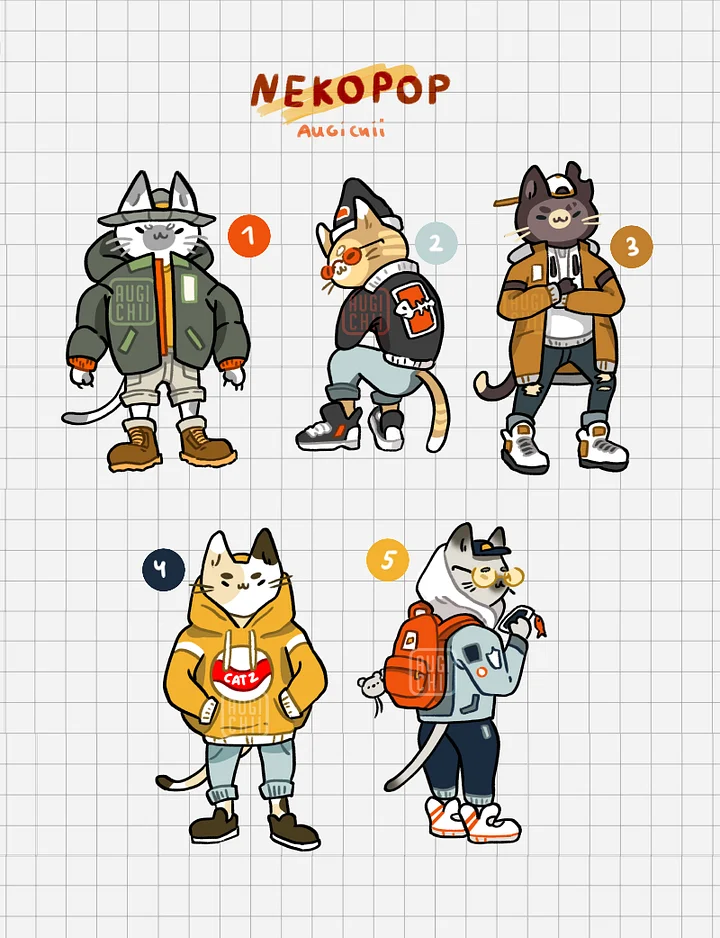 🟠Nekopop // Clear Stickers product image (1)