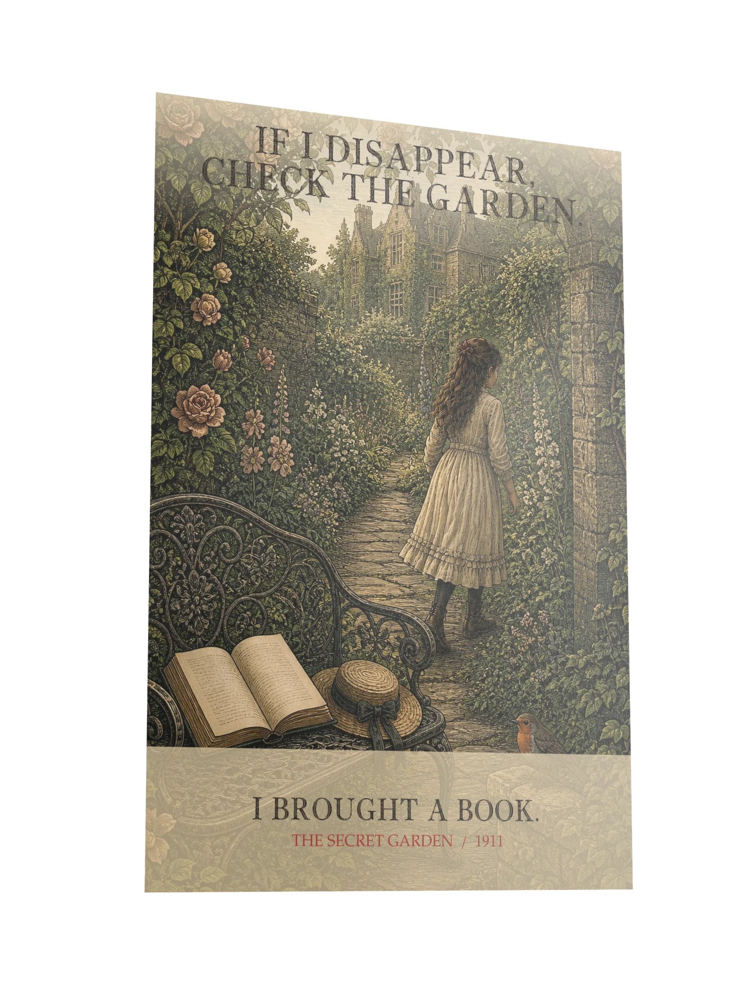 If Disappear Check Garden Brought Book -- The Secret Garden Art Print product image (10)