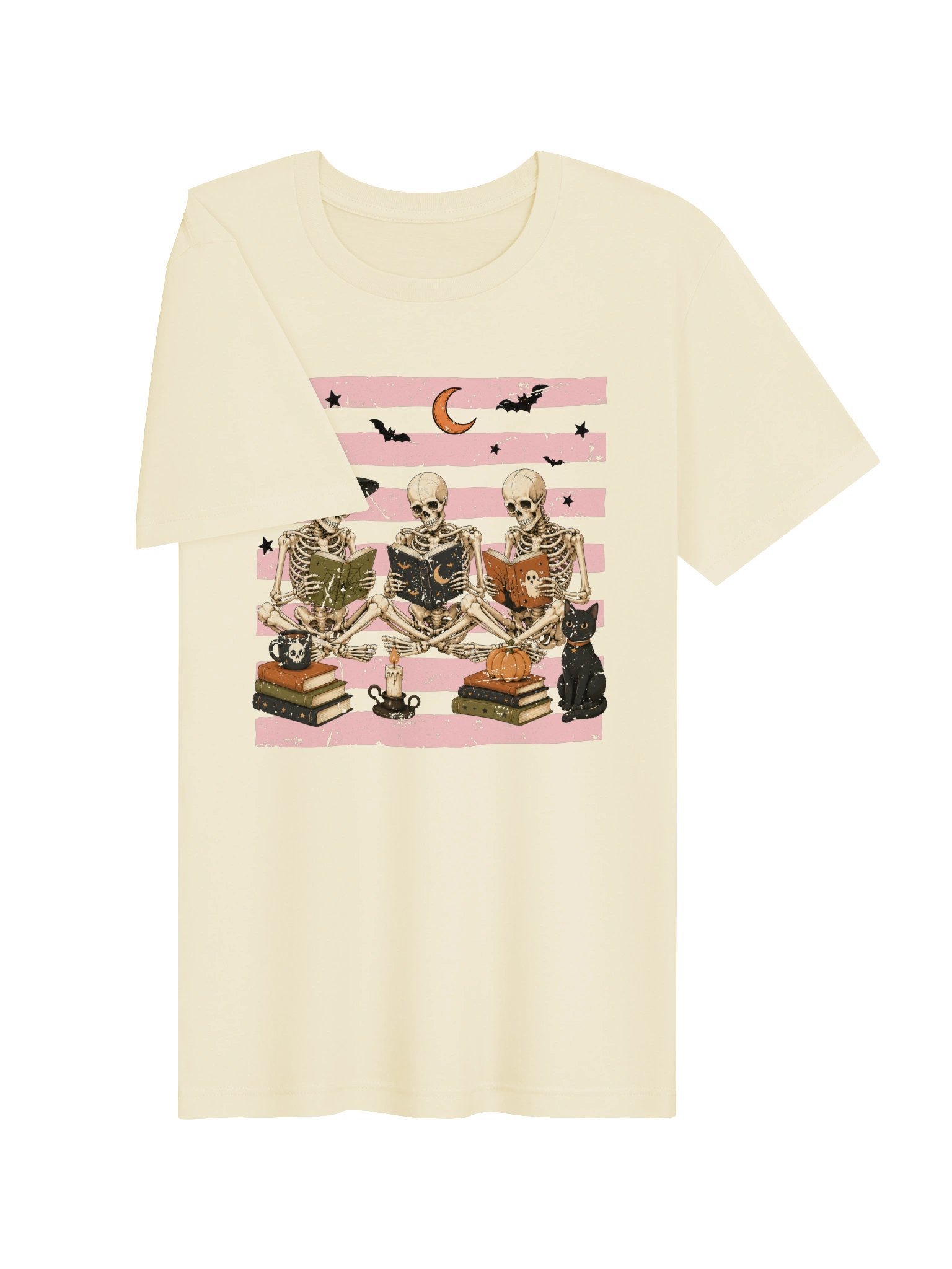 Spooky Skeleton Book Club T-Shirt | Halloween Reading Tee product image (4)