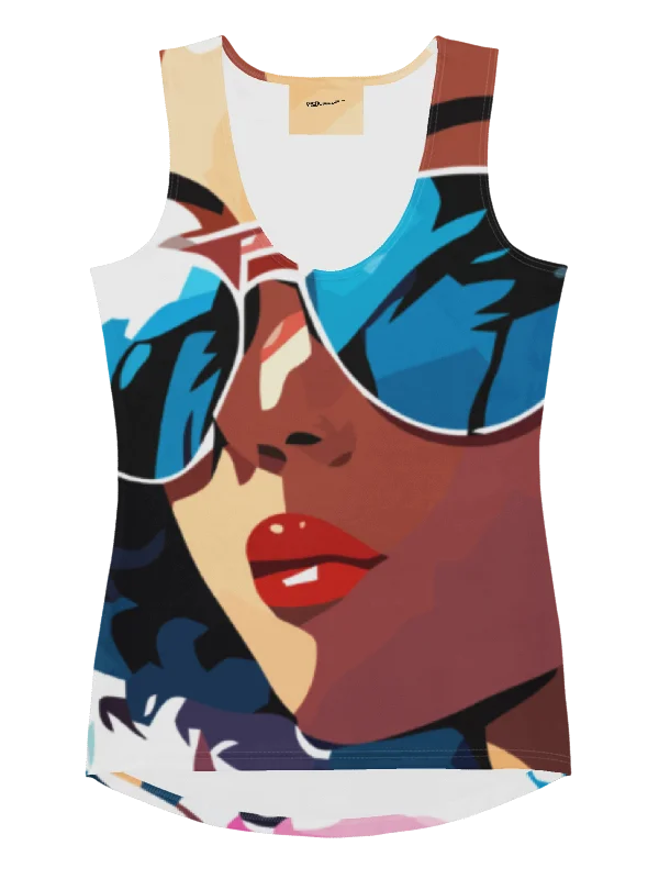 Caribbean Apples - Cool Caribbean Summer Retro | Form-Fitting Women's Tank Top product image (1)