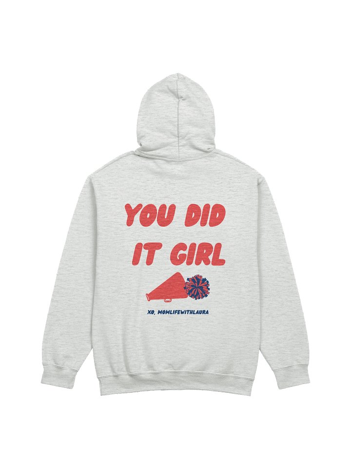 You Did it Girl Cheer Hoodie - Grey/Red/Navy product image (2)