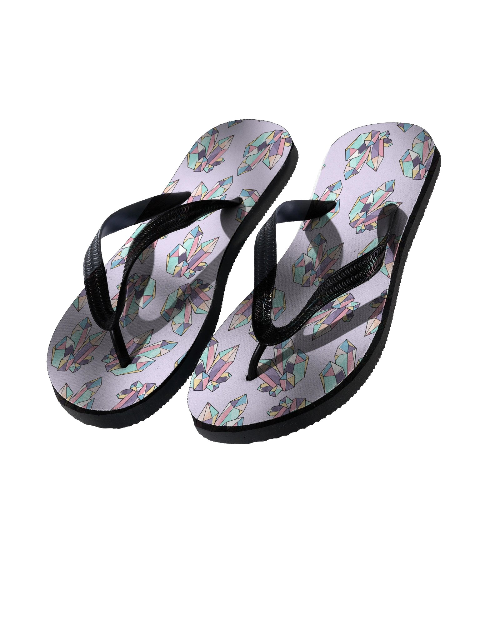 Crystal Dreams Flip Flops – Lavender and Rainbow Crystal Sandals product image (1)