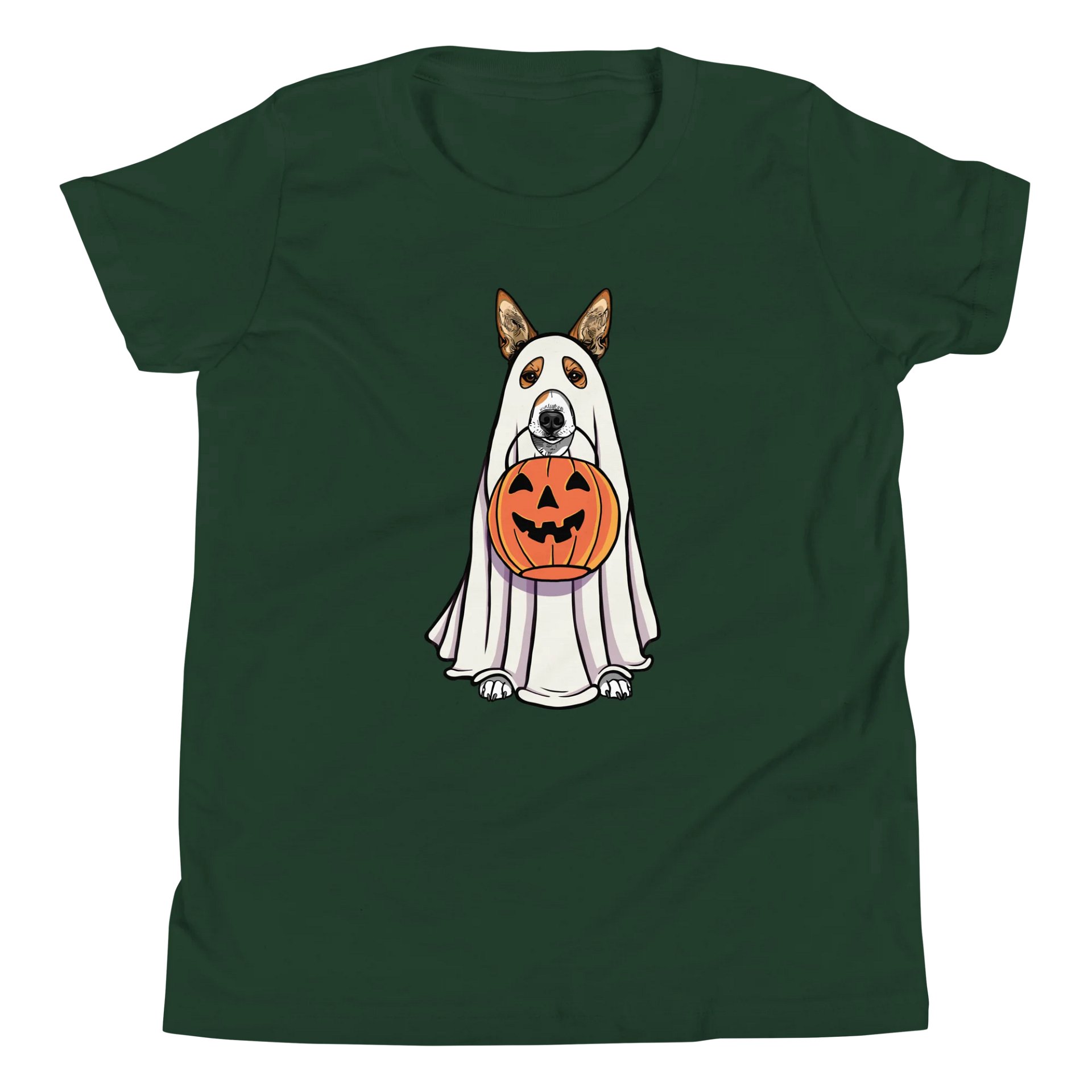 Halloween Basenji(Red & White) Youth T-Shirt product image (5)