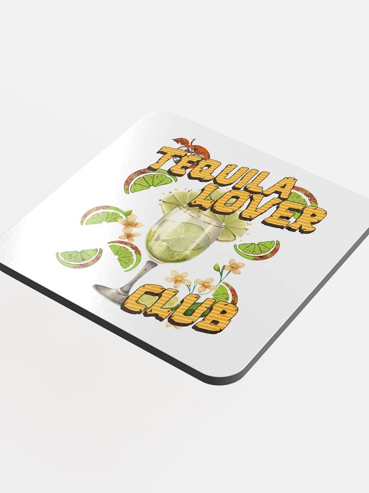 Tequila Lover Club Lime Fiesta Glossed Cork Coaster product image (1)