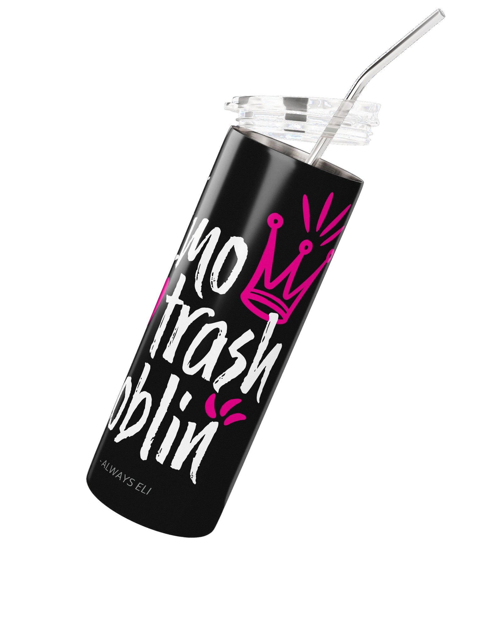 Emo Trash Goblin Stainless Steel Tumbler (Black) product image (2)
