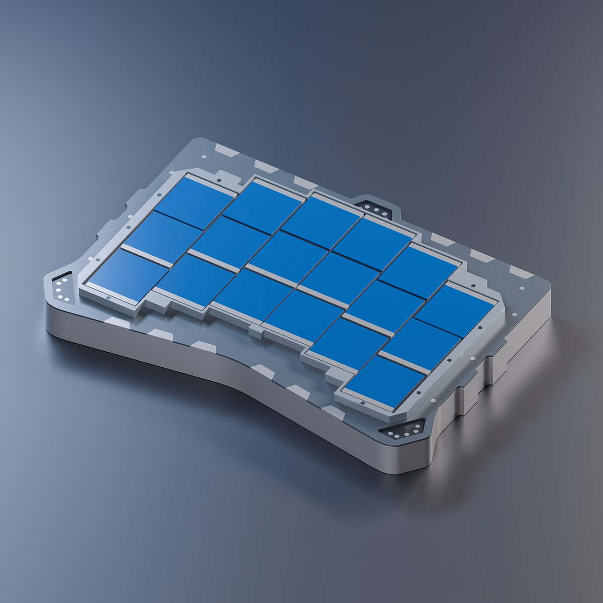 Digital render of the unlit Roman Space Telescope WFI Sensor Miniature