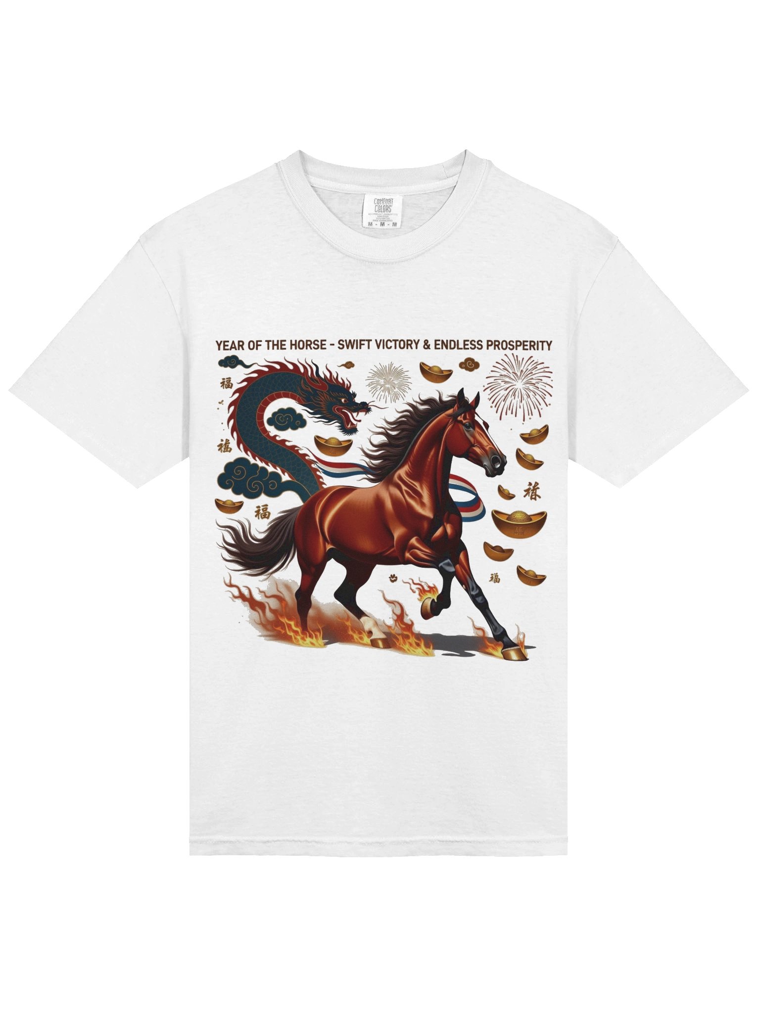 Rearing Horse Triumph T Shirt, Lunar New Year Gift product image (3)