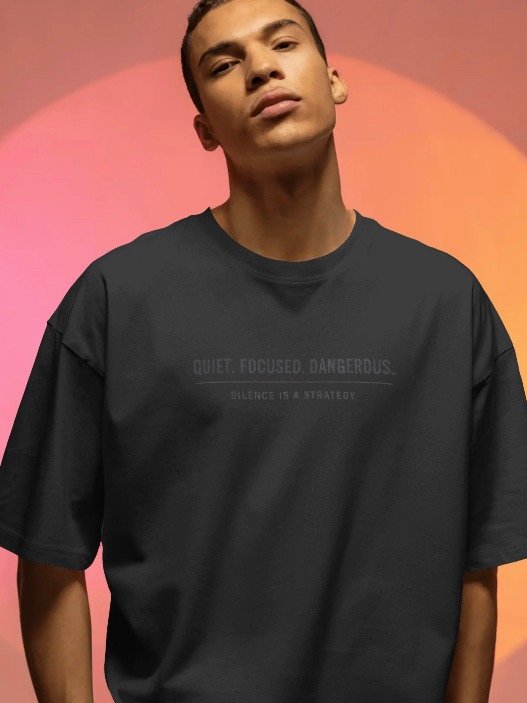 Quiet. Focused. Dangerous. – Mindset Statement Unisex Tee product image (1)