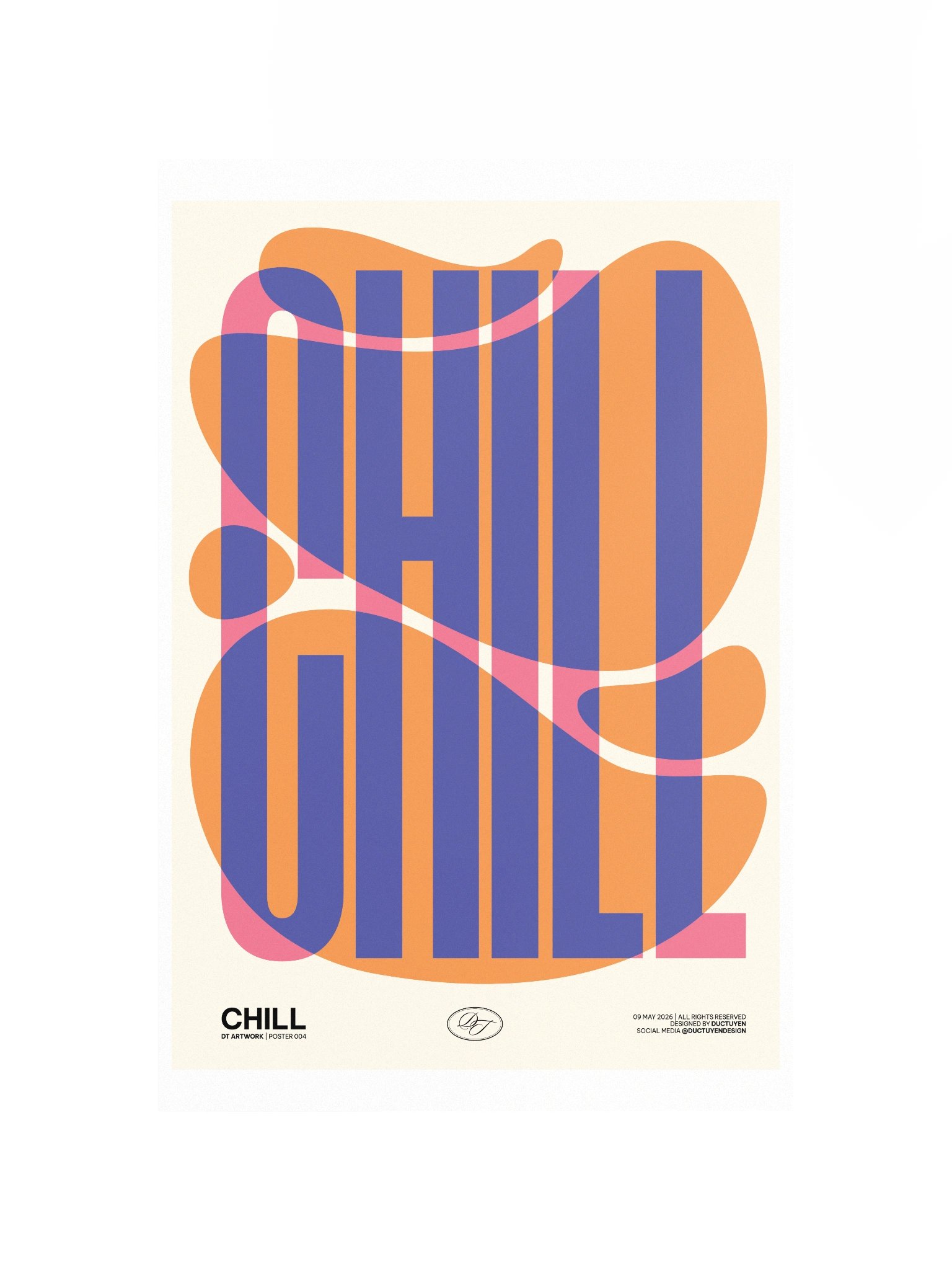 "CHILL" Typography Print Poster (Unframe) product image (7)