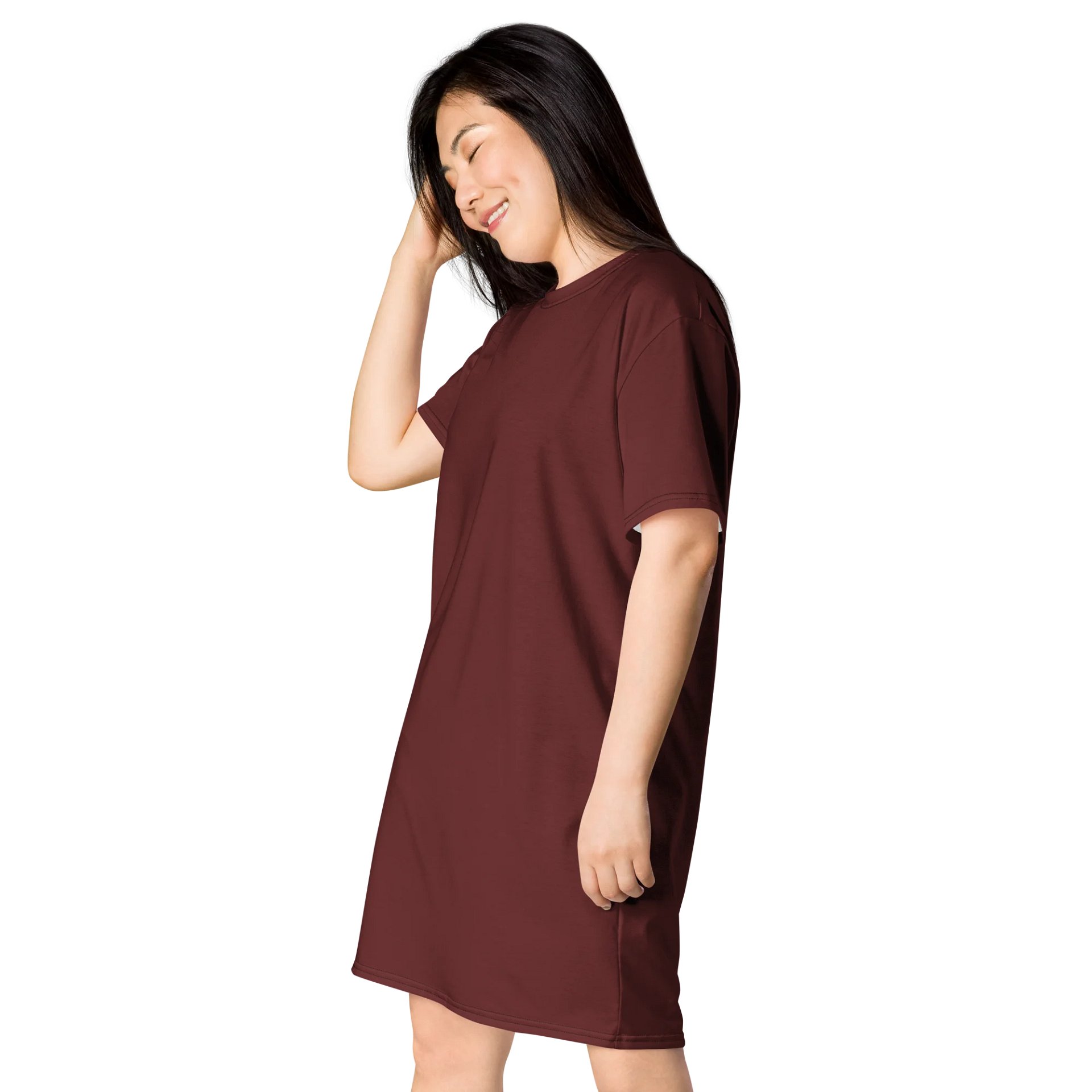 Auburn Oversized T-Shirt Dress | Stretchy Fabric | Casual or Formal Style | Sizes 2XS-6XL | Exclusive Design product image (3)