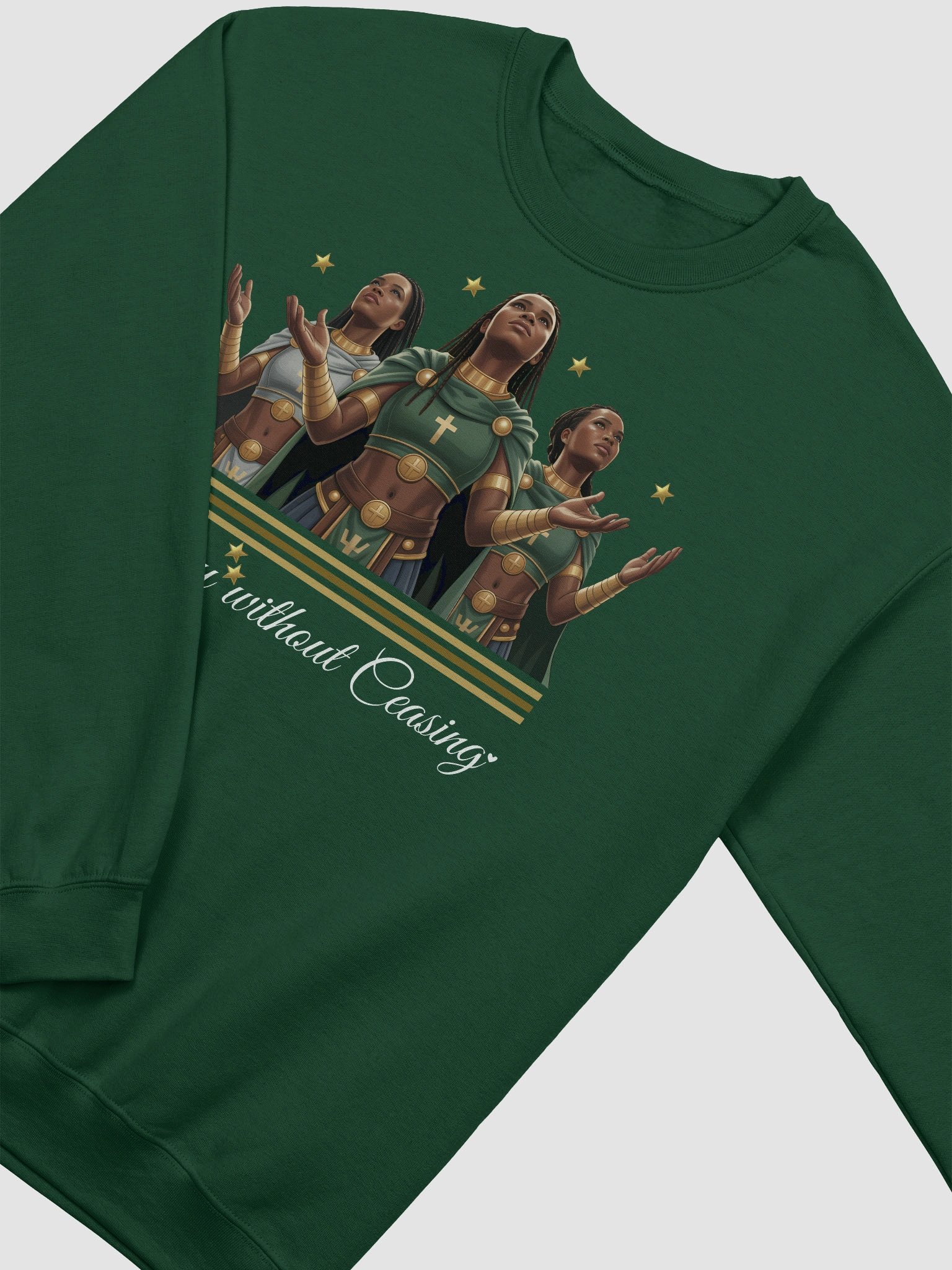 Faithful Warriors Christian Women Gildan Sweatshirt. product image (3)