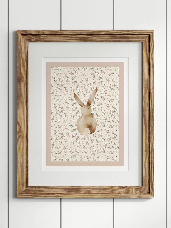 Bunny Boho Nursery Print 1 product image (1)