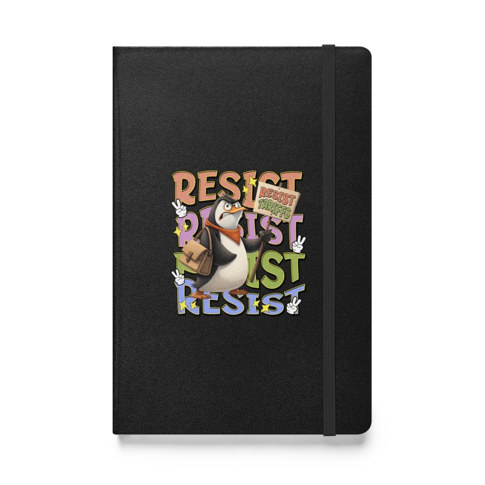 Resist Tariffs Penguin Hardcover Notebook product image (1)