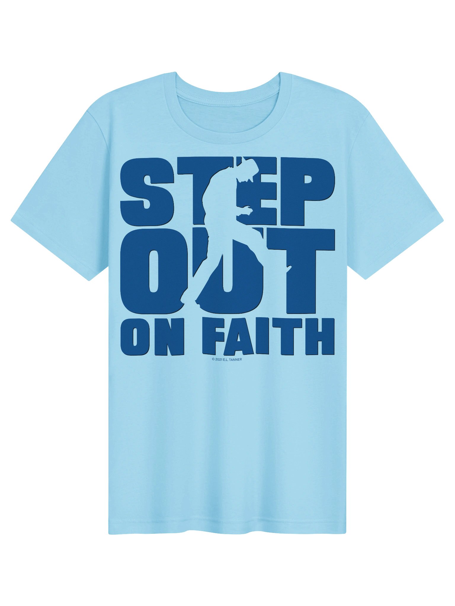 Step Out on Faith Blue, T-Shirt product image (1)