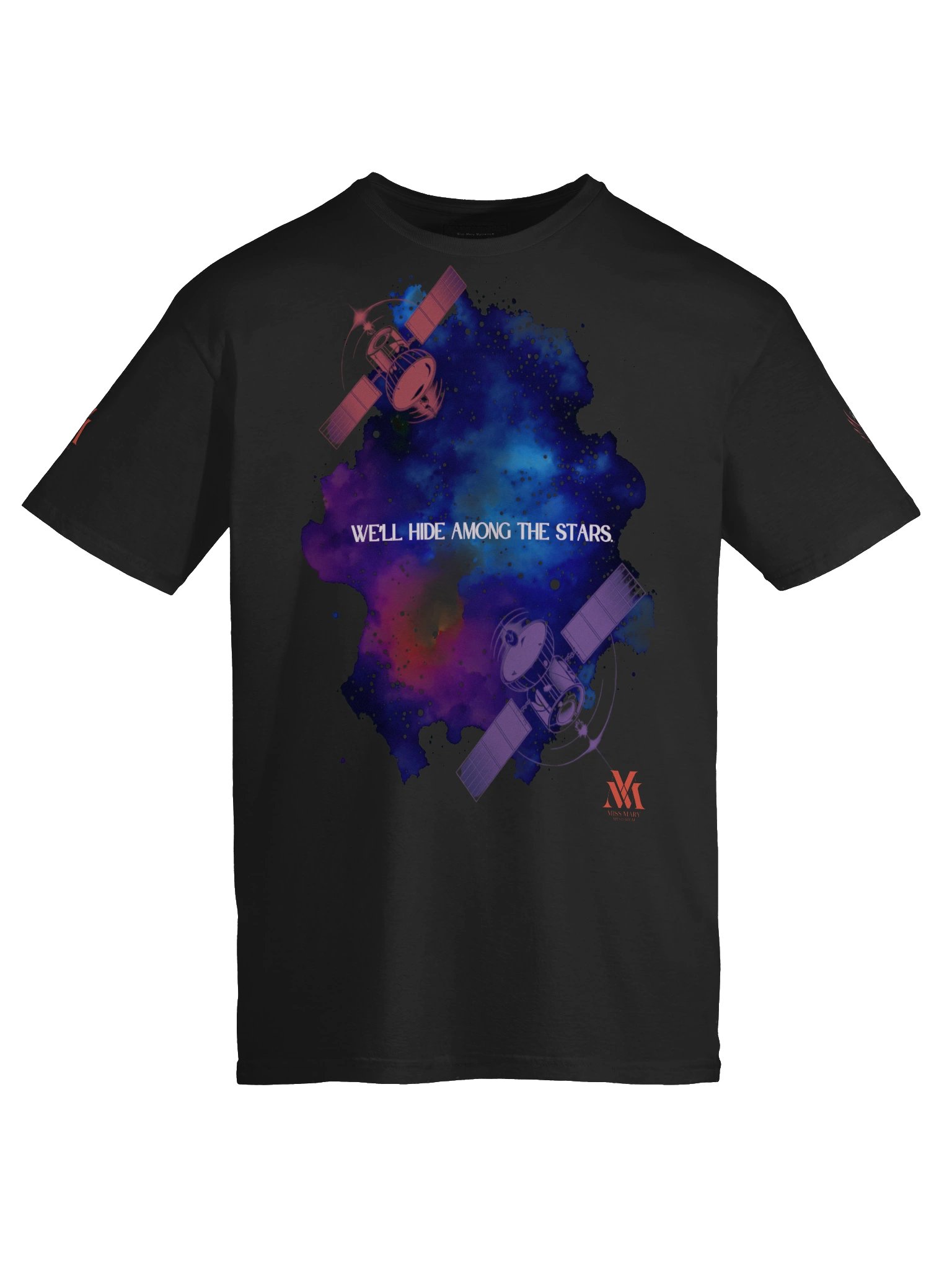 “We’ll Hide Among The Stars” Satellites T‑Shirt – Miss Mary Mysterium Communion Lyric Tee product image (9)