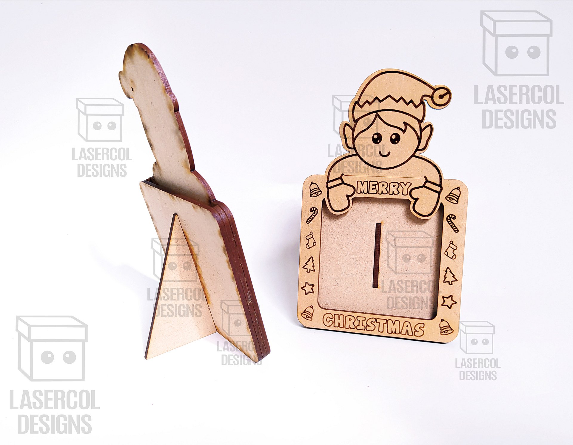 Christmas Ornaments Photo Frame Set 1 - Laser Cut Files product image (9)