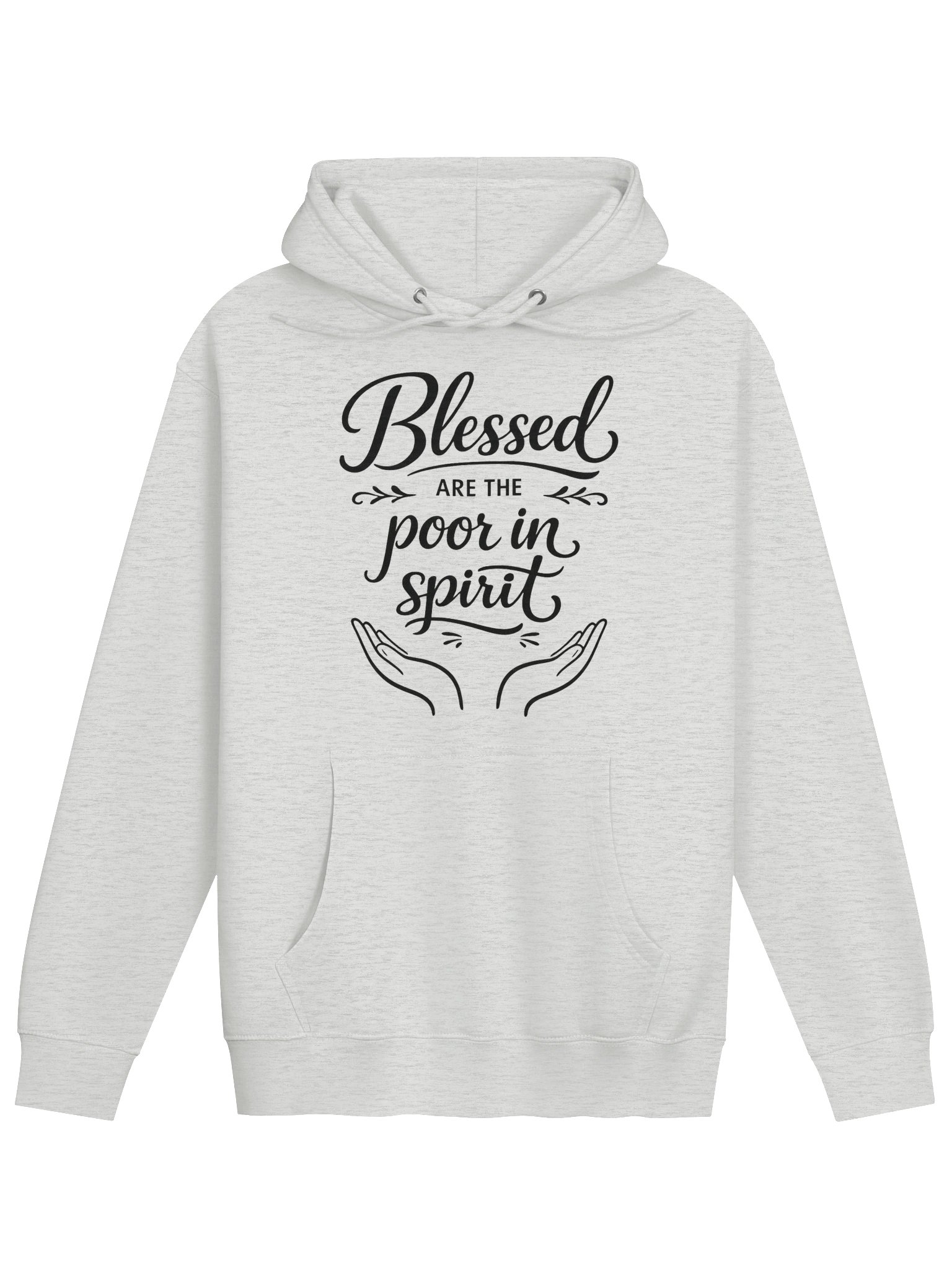 Blessed Are the Poor in Spirit Christian Hoodie | Matthew 5:3 Bible Verse | Minimalist Faith Apparel | Kingdom Life Co. product image (2)