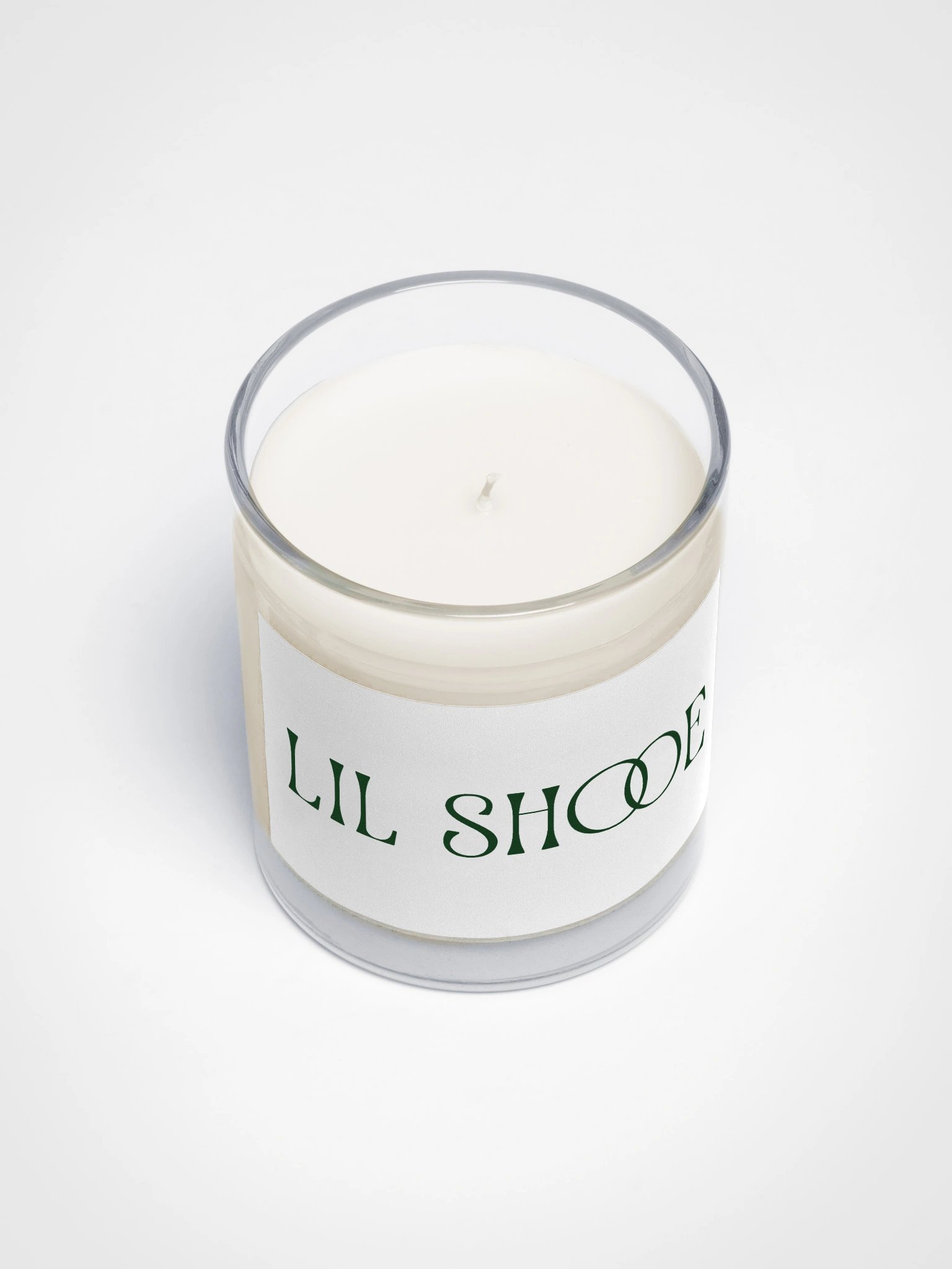 LIL SHOOE Dark Green Text Candle product image (3)