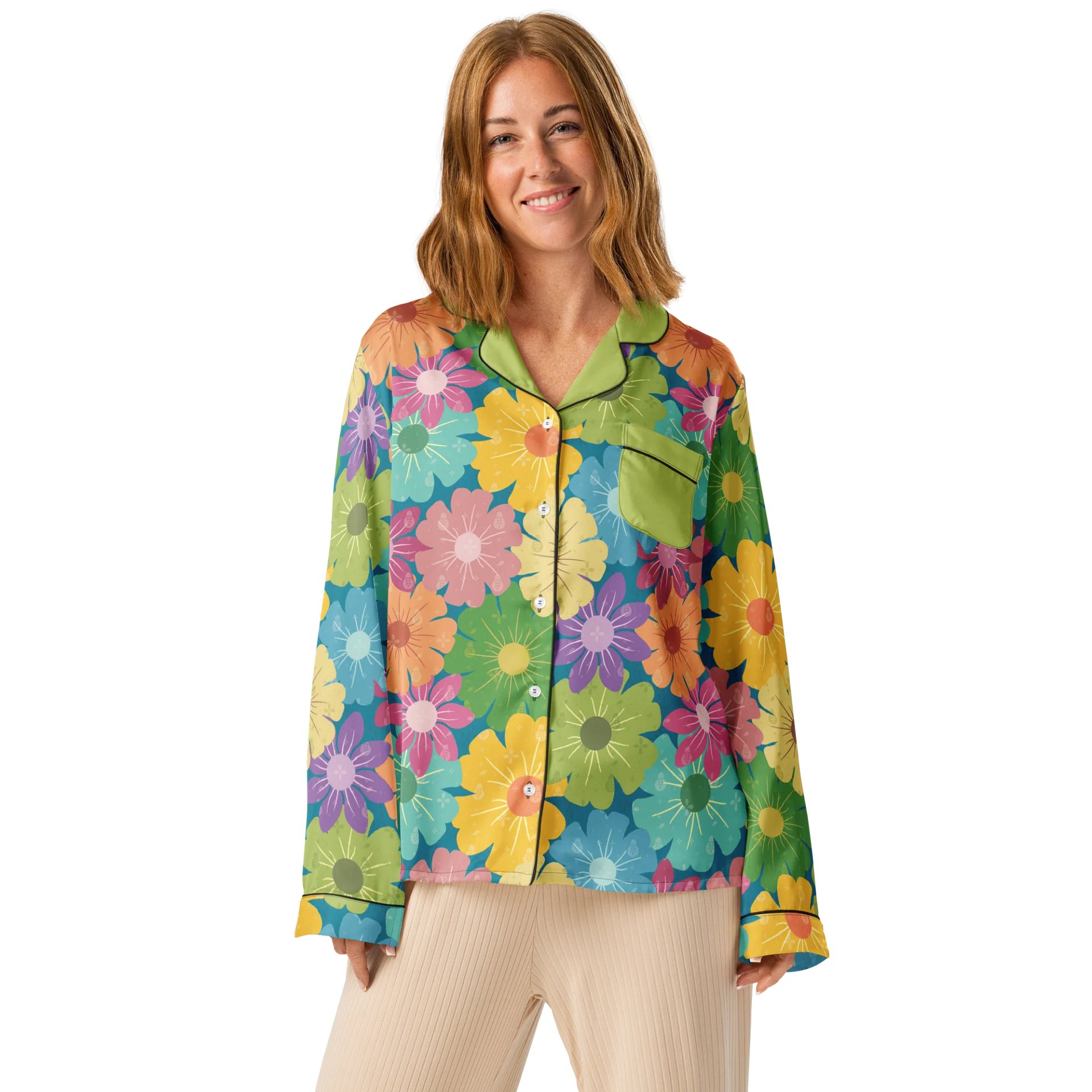 Blossom Bliss Women's Long Sleeve Pajama Top product image (1)