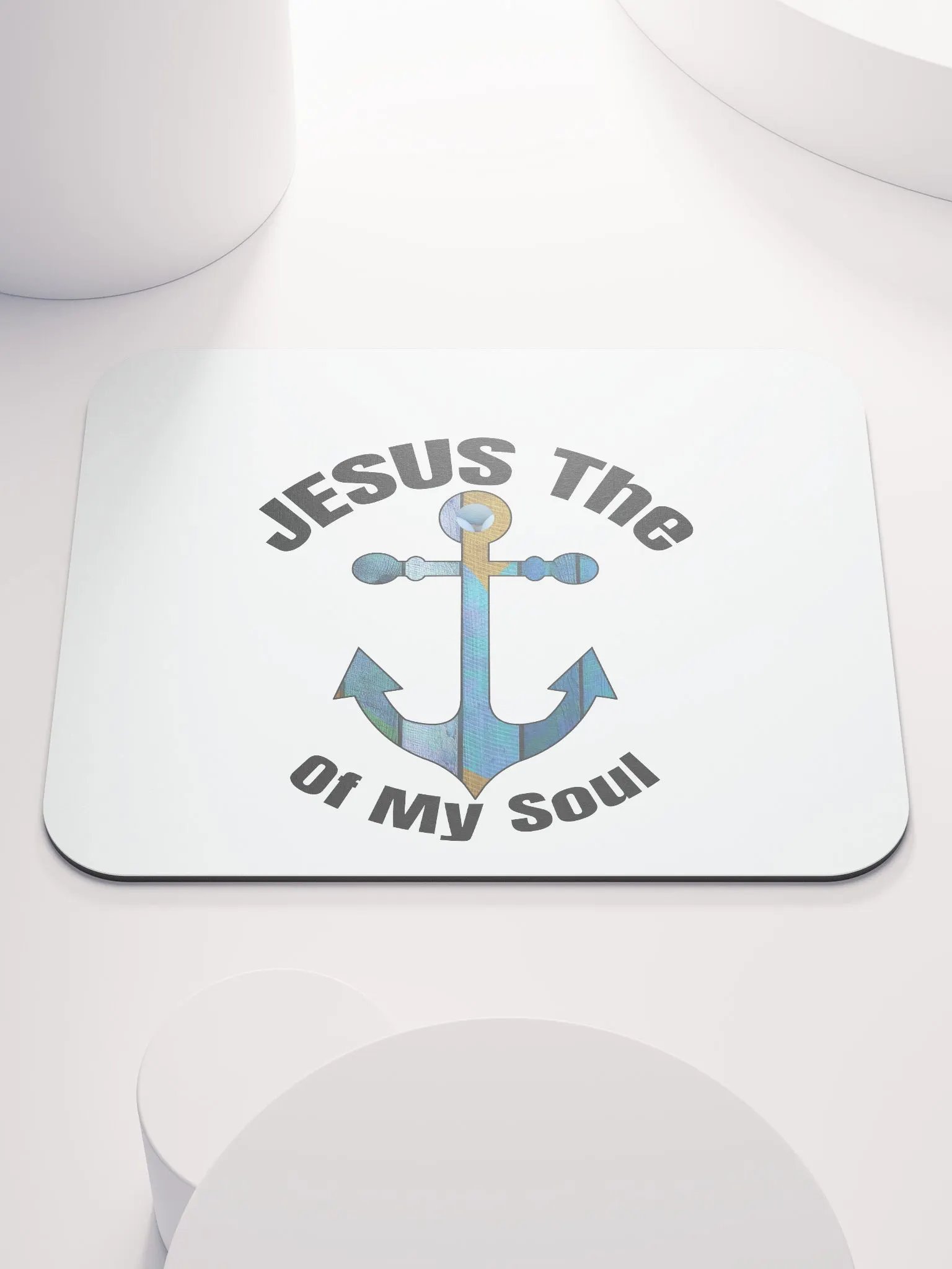 Nautical Luxe Anchor Mouse Pad product image (1)