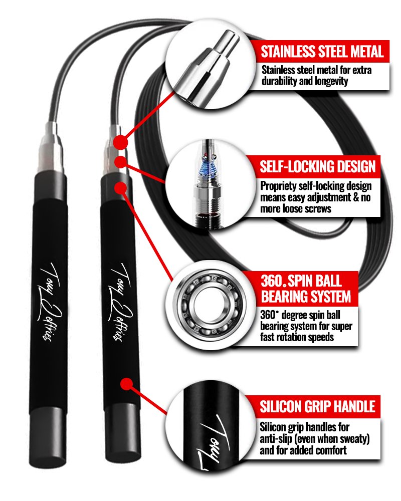 2.0 Speed Jump Rope By Tony Jeffries 2026 NOW IN STOCK product image (2)