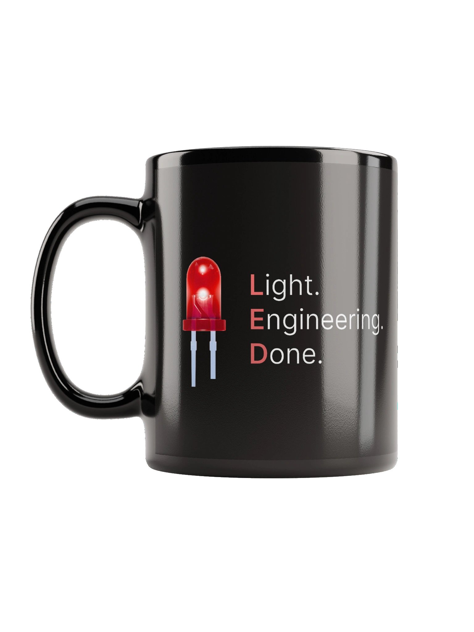 LED | Light. Engineering. Done. - Black Glossy Mug product image (6)