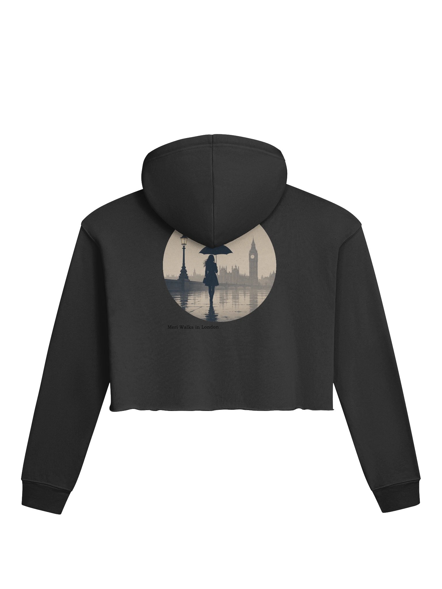 Bella+Canvas Fleece Crop Hoodie - Lone Girl Walker product image (2)