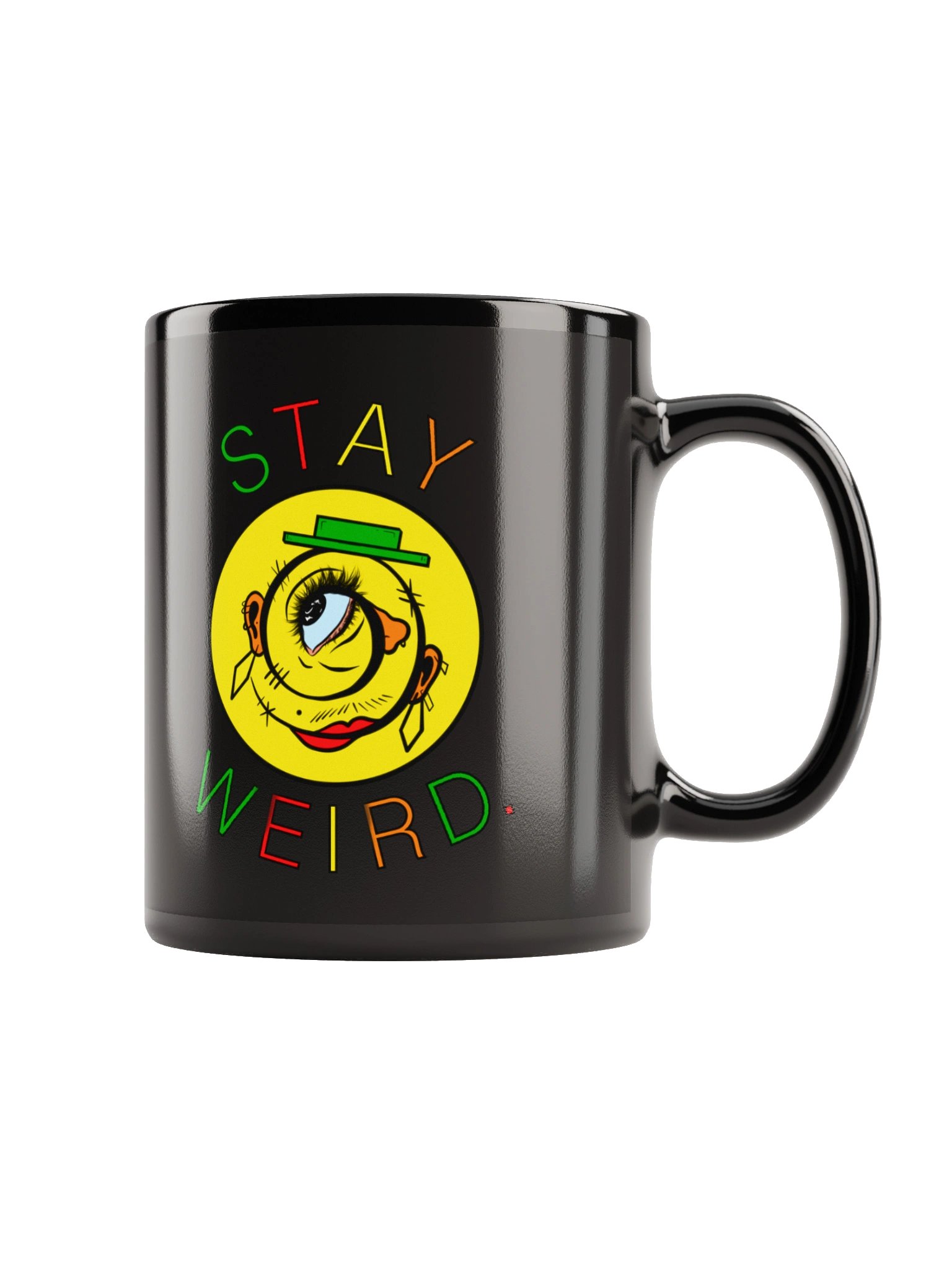 Stay Weird Black Mug product image (1)