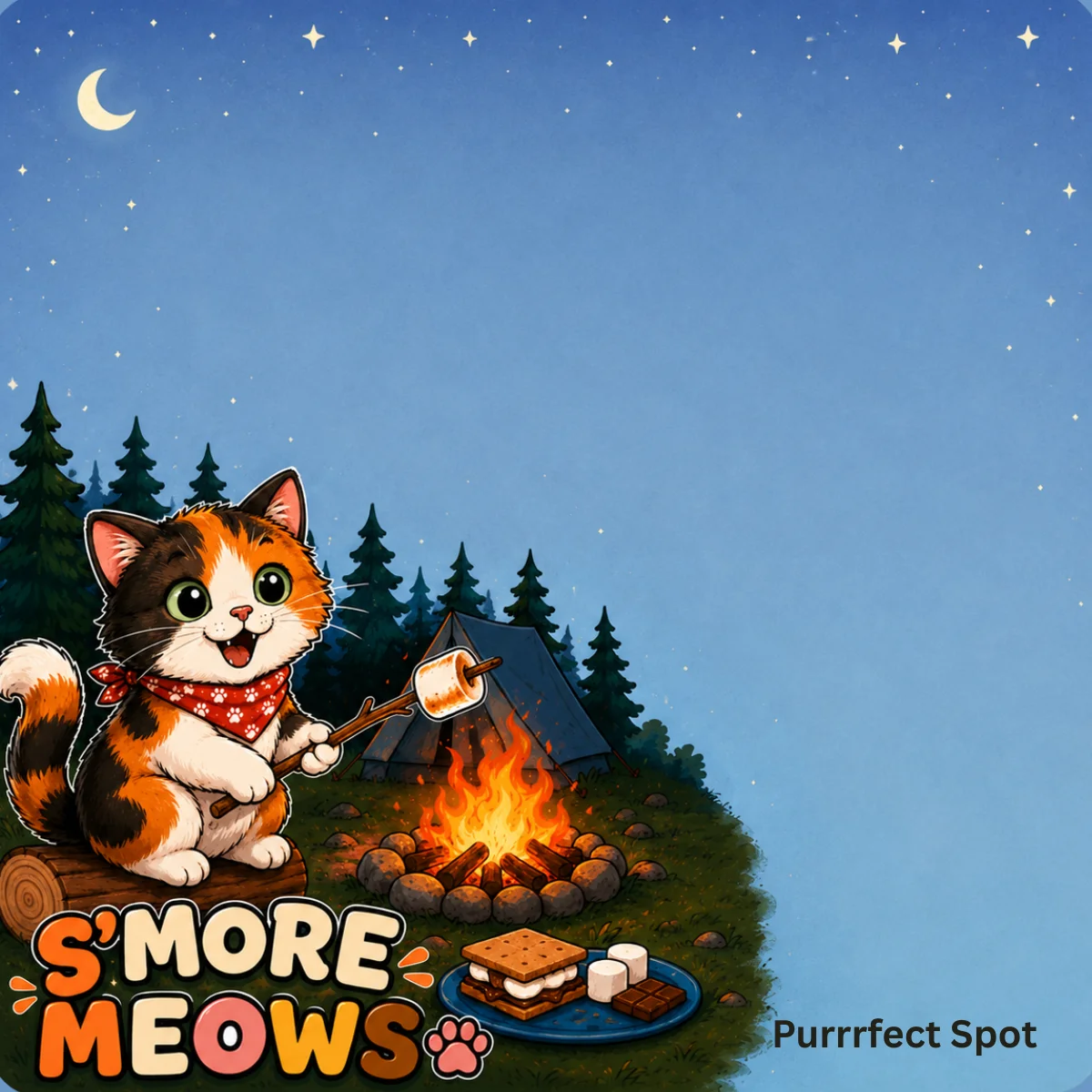S’More Meows Cat Camping Post-It Note Pad – 50 Sheets product image (3)