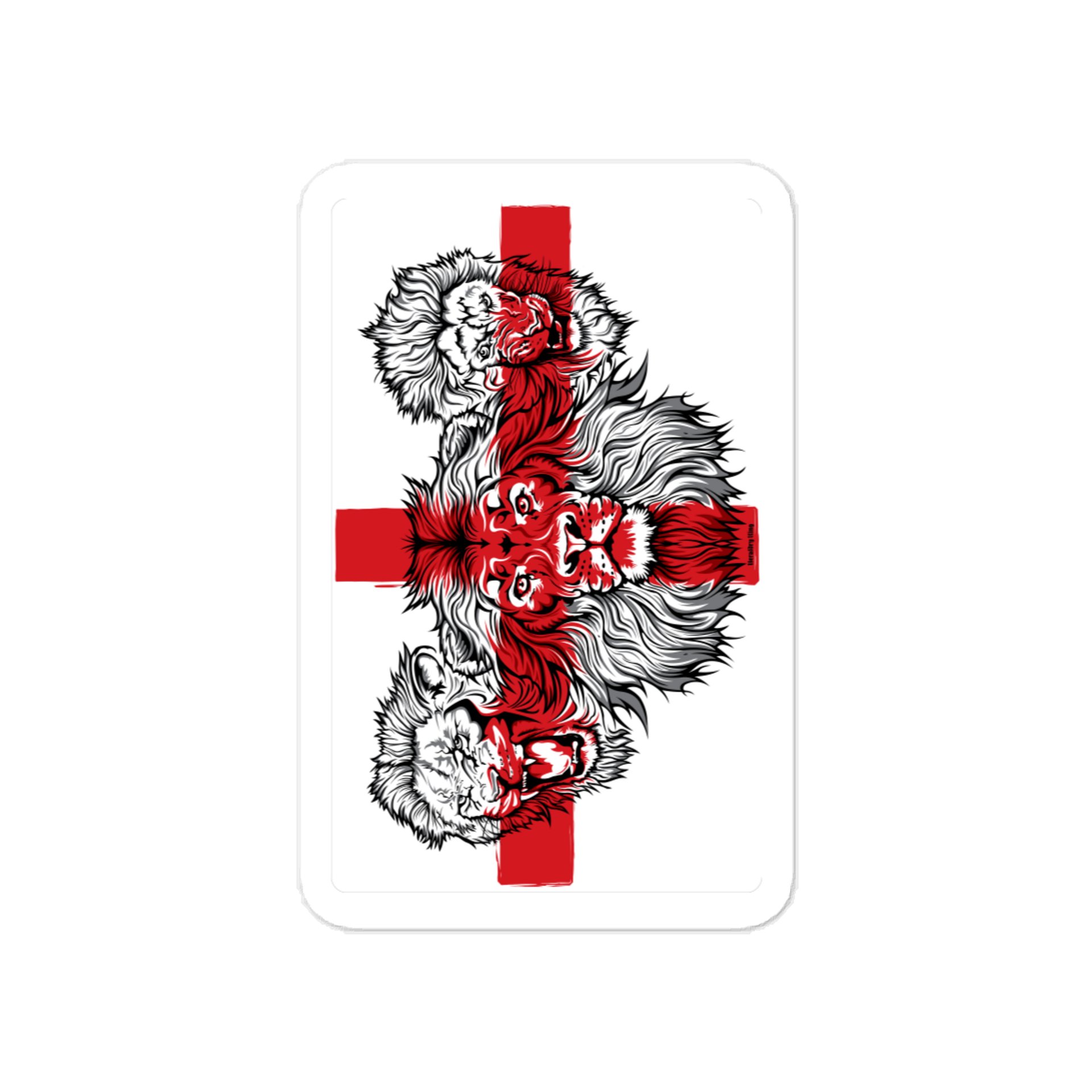 England 3 Lions St George's Cross Vinyl Decal | Kiss-Cut Sticker | Original Illustration product image (1)