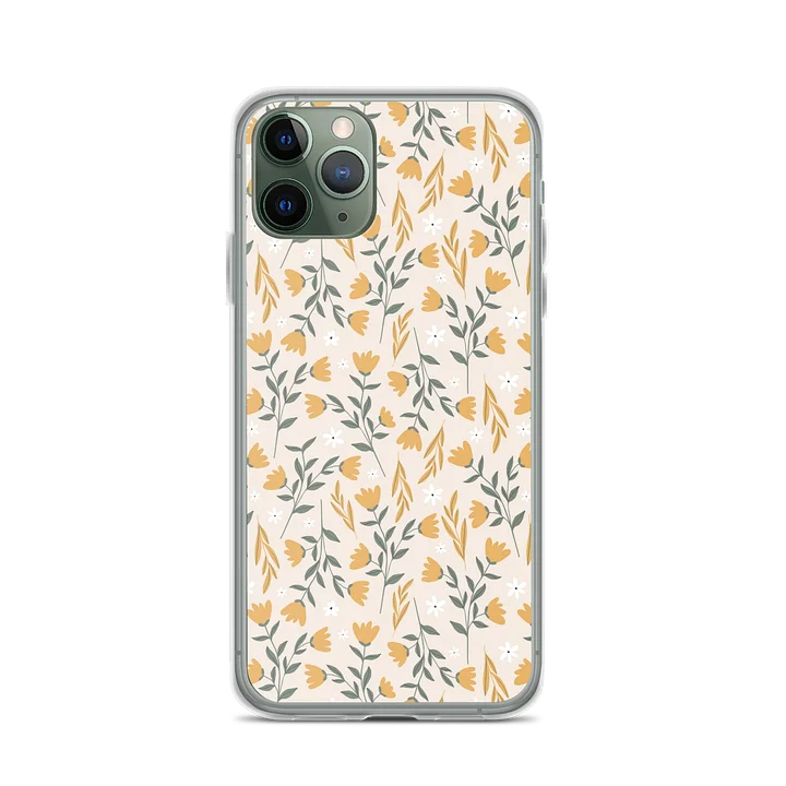 Golden Wildflower Meadow Aesthetic Clear iPhone Case product image (2)