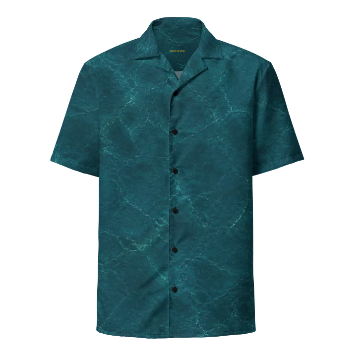 "A701" Teal Ripple Hawaiian Shirt product image (1)