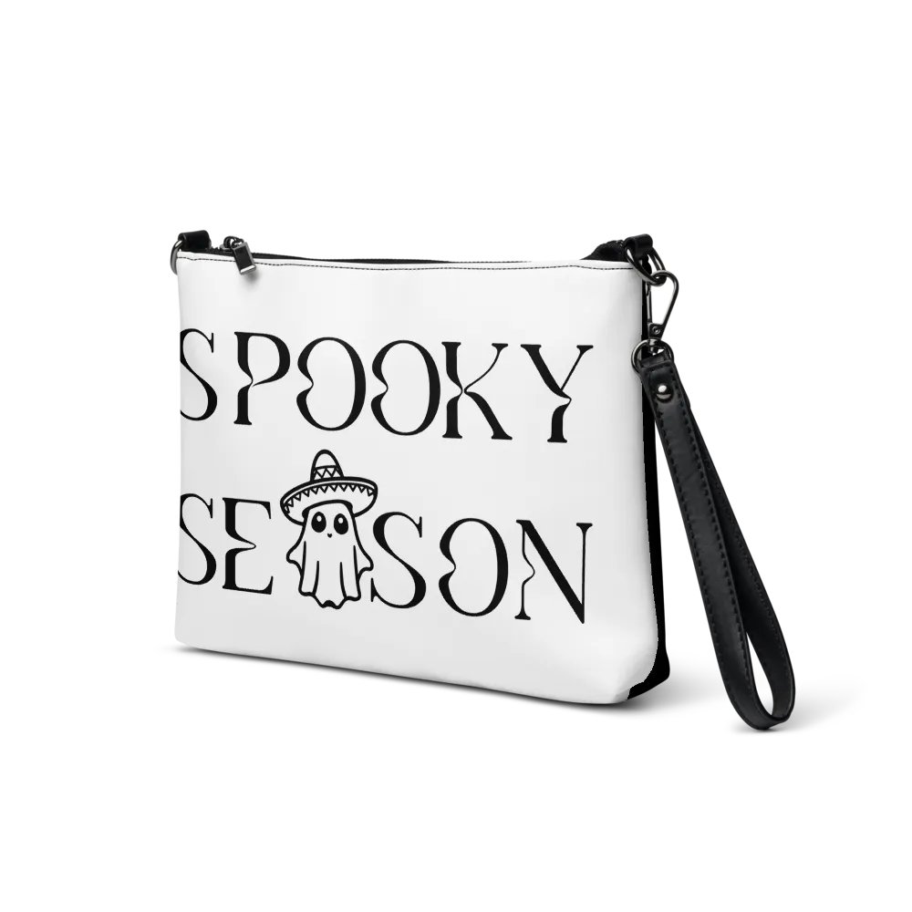Spooky Season Sombrero Ghost Monochrome Flip-Sided Faux Leather Crossbody Bag product image (4)