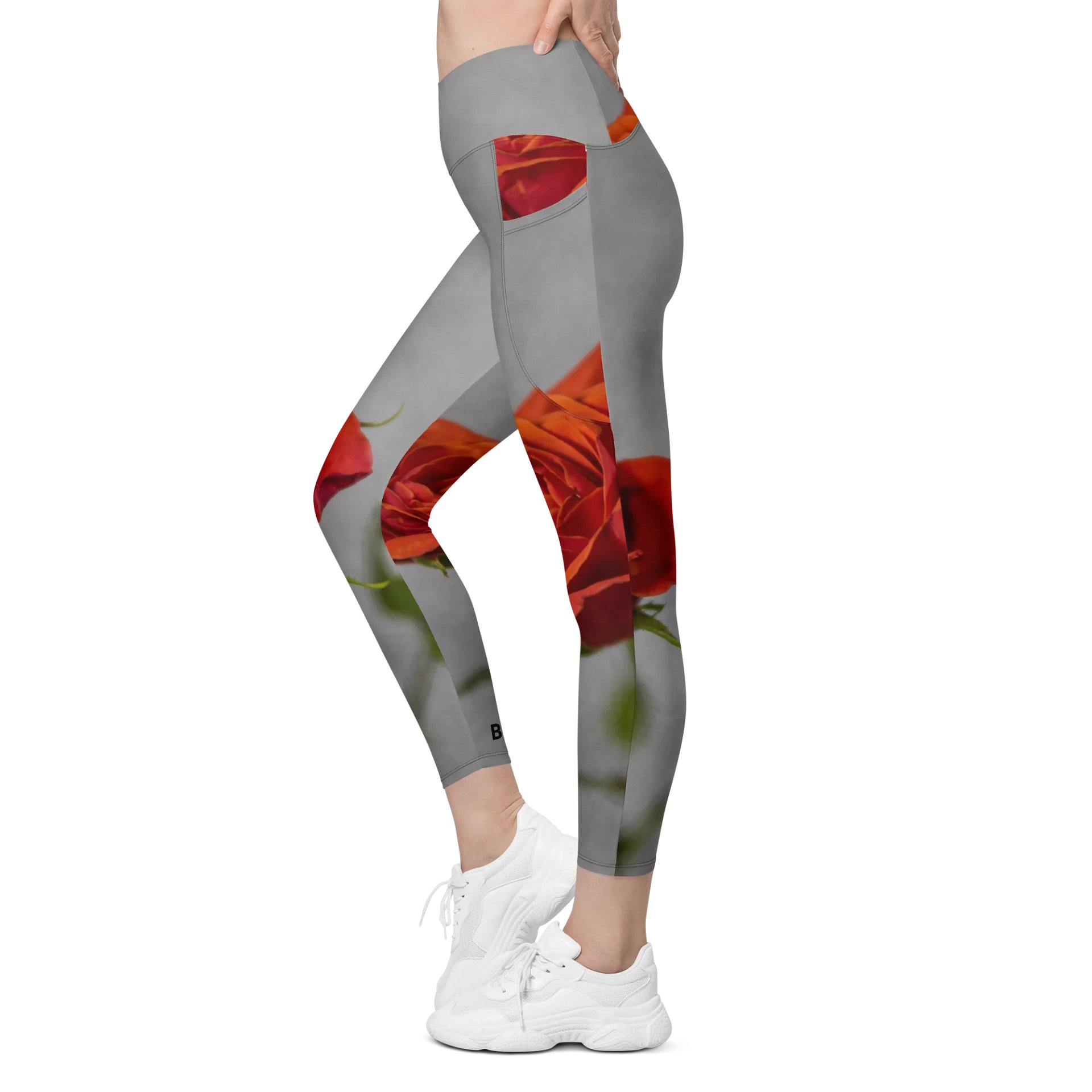 'Love Me' Crossover Leggings with Pockets product image (4)