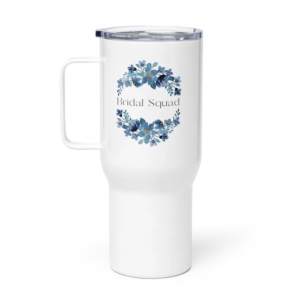 Bridal Squad 009 Blue Floral Bliss Travel Mug product image (1)