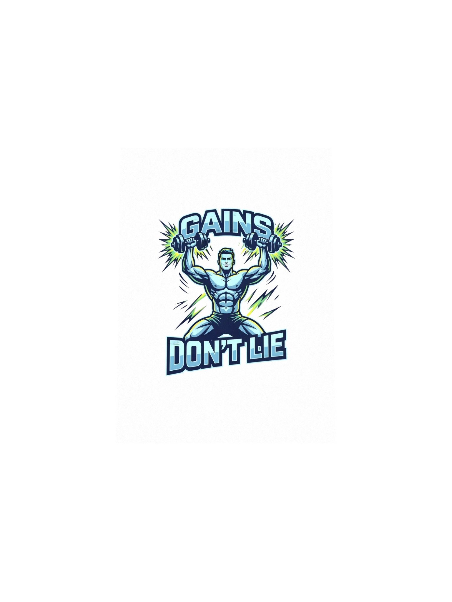GAINS DON'T LIE Motivational Gym Poster | Fitness Wall Art & Home Gym Decor product image (4)