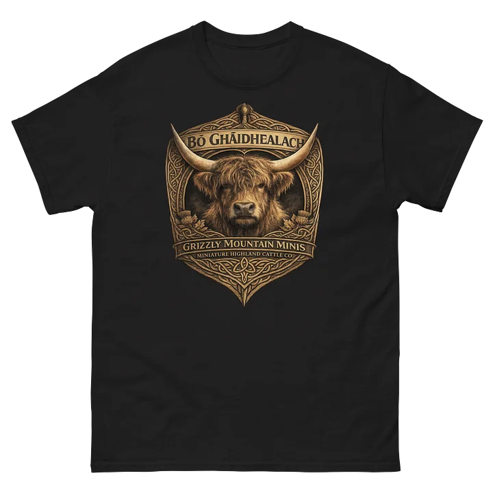 Bò Ghàidhealach T-shirt — Front Logo product image (2)