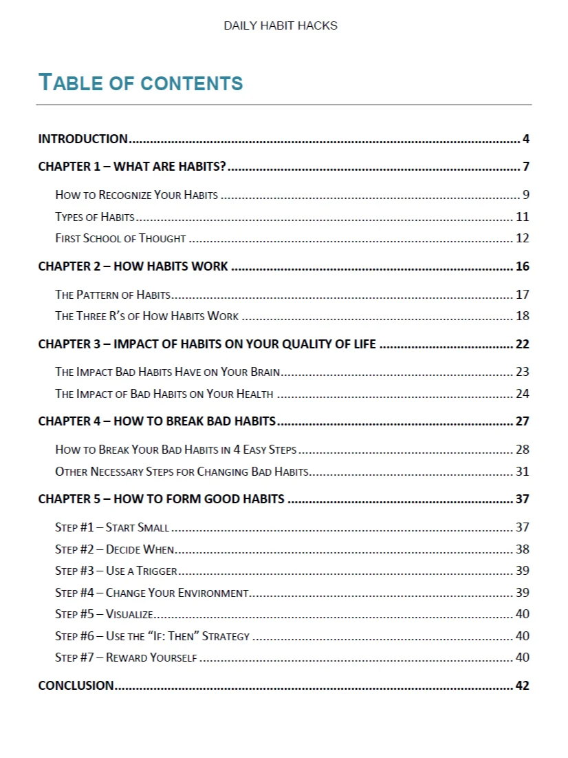 Daily Habit Hacks eBook product image (2)