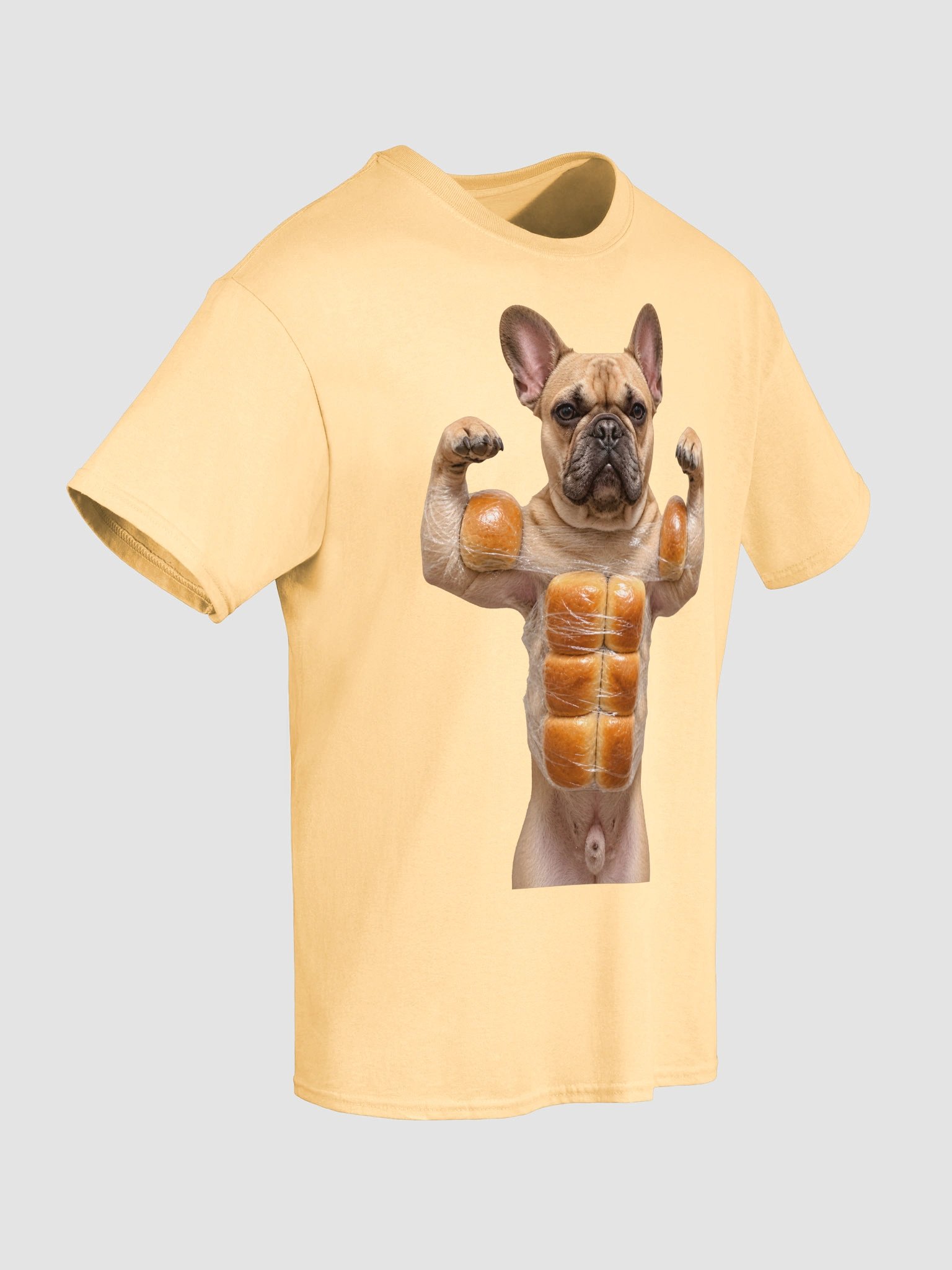 Bread Abs Gym French Bulldog Funny Workout Shirt - Six Pack Bread Rolls Dog Meme Tee product image (5)