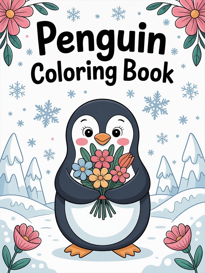 Penguin Coloring Book: Sweet Winter Blooms product image (1)