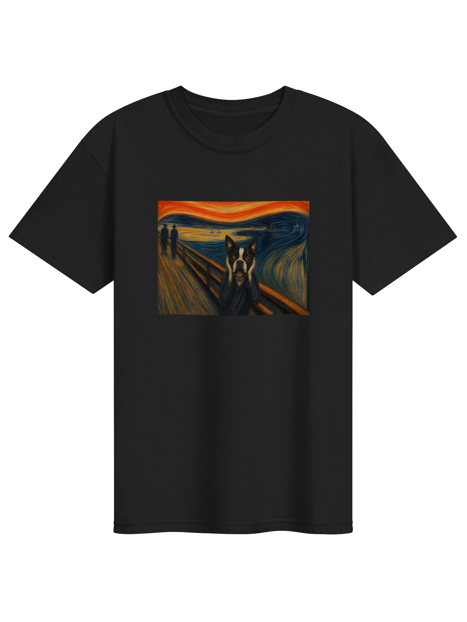 Boston Terrier The Scream T-Shirt product image (1)